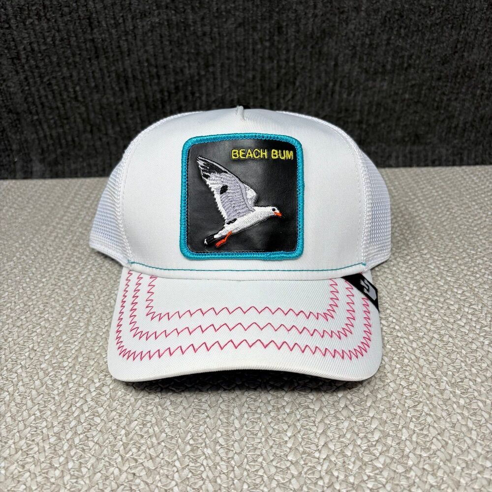 Goorin Bros The Beach Bum Bomber Cap Trucker SnapBack White
